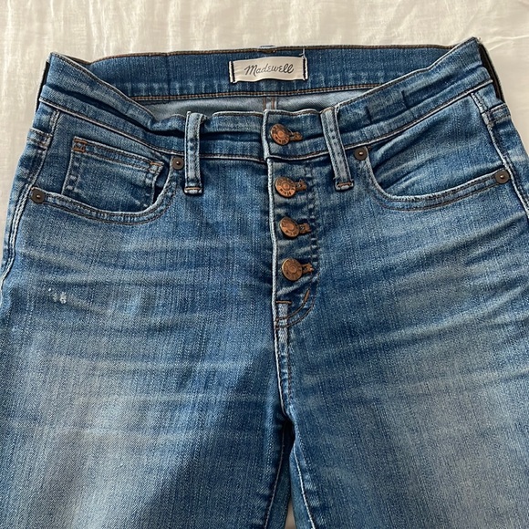 High rise madewell jeans - frayed ankle - Picture 1 of 3